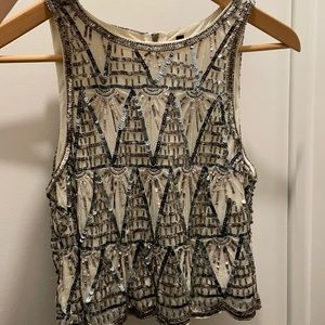 Walter Baker Crop Top sequined, size S